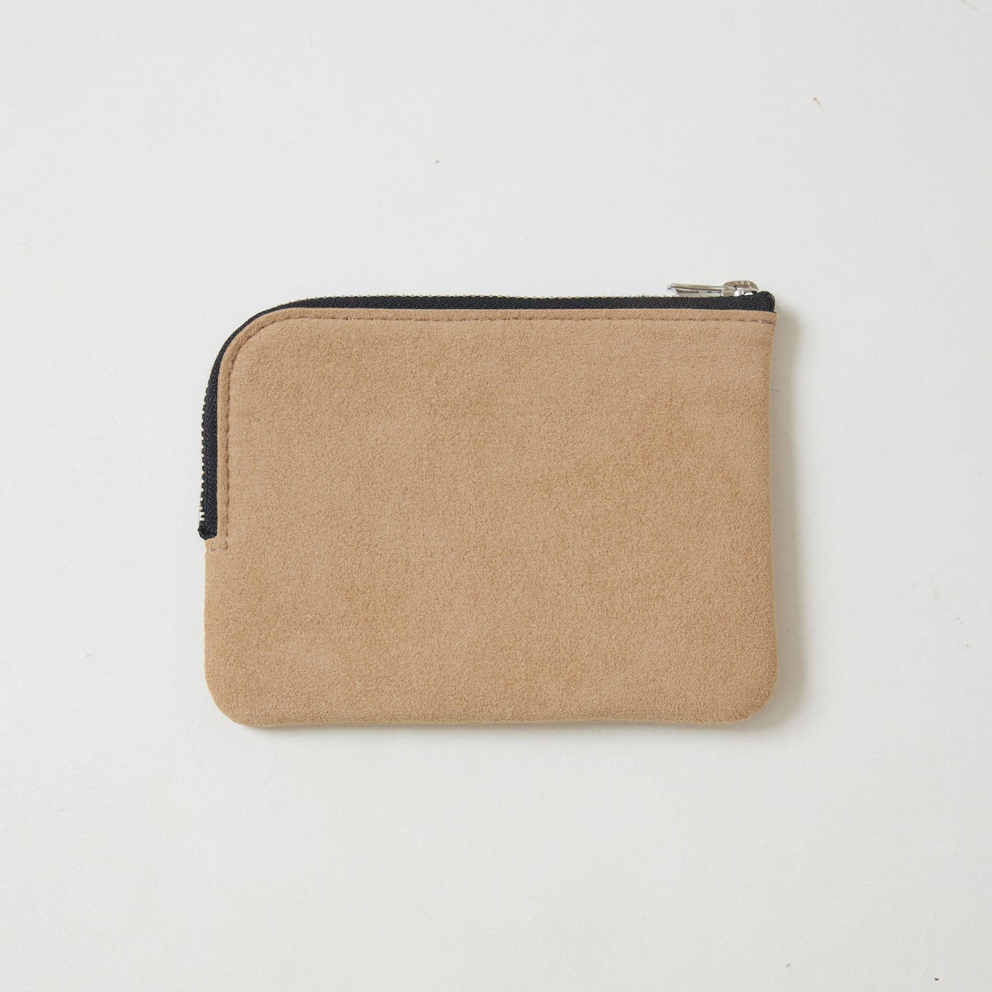 L-shaped zip pouch スモール camel