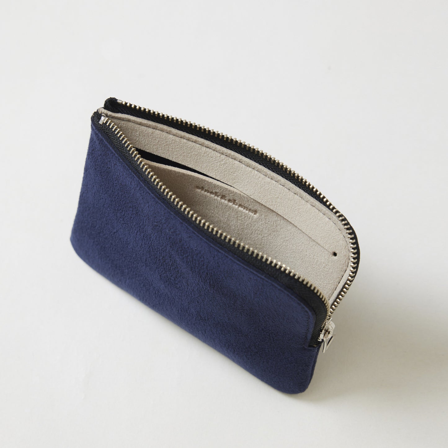 L-shaped zip pouch スモール navy