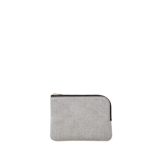 L-shaped zip pouch スモール mixgray