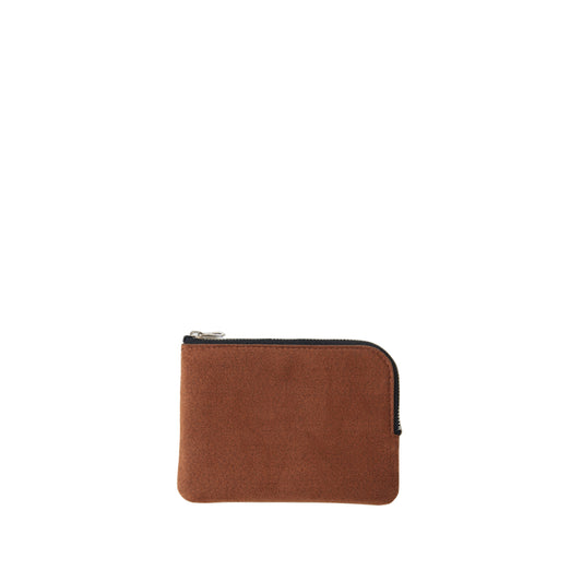 L-shaped zip pouch スモール almond