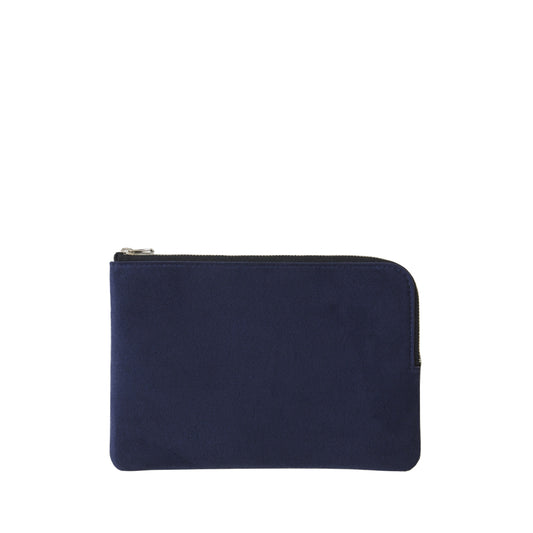 L-shaped zip pouch ミディアム navy