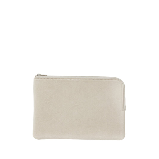L-shaped zip pouch ミディアム Beige