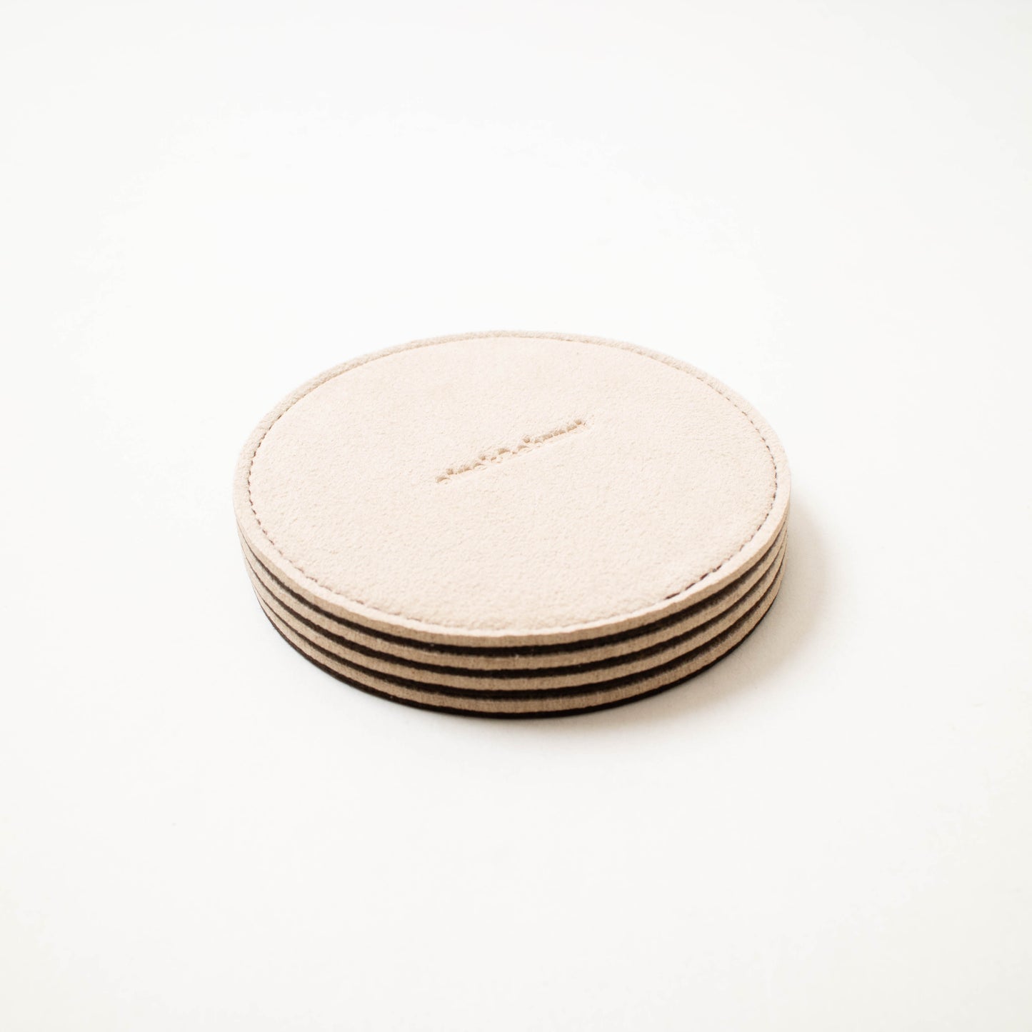 Coaster Set Beige×bottlebrown