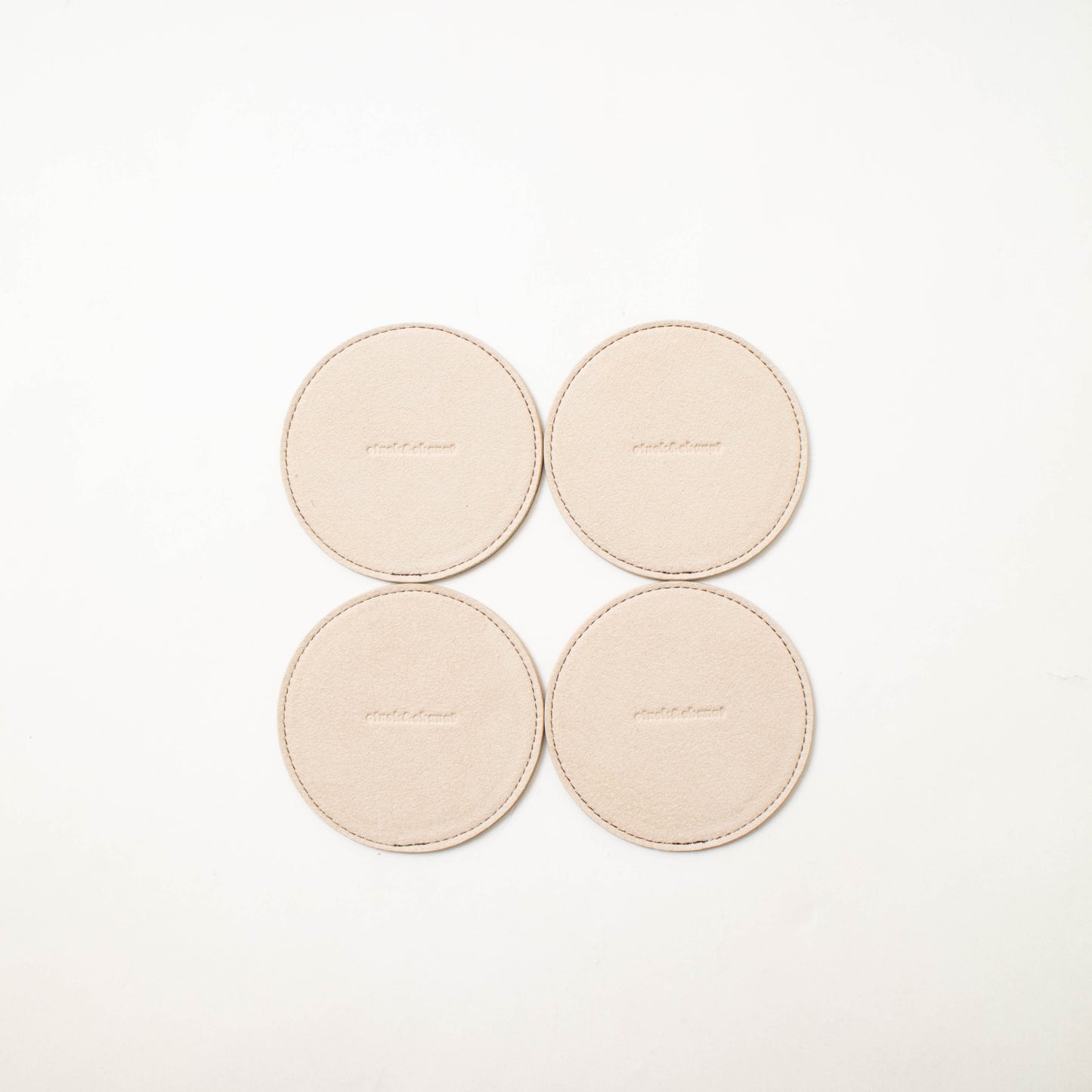 Coaster Set Beige×bottlebrown