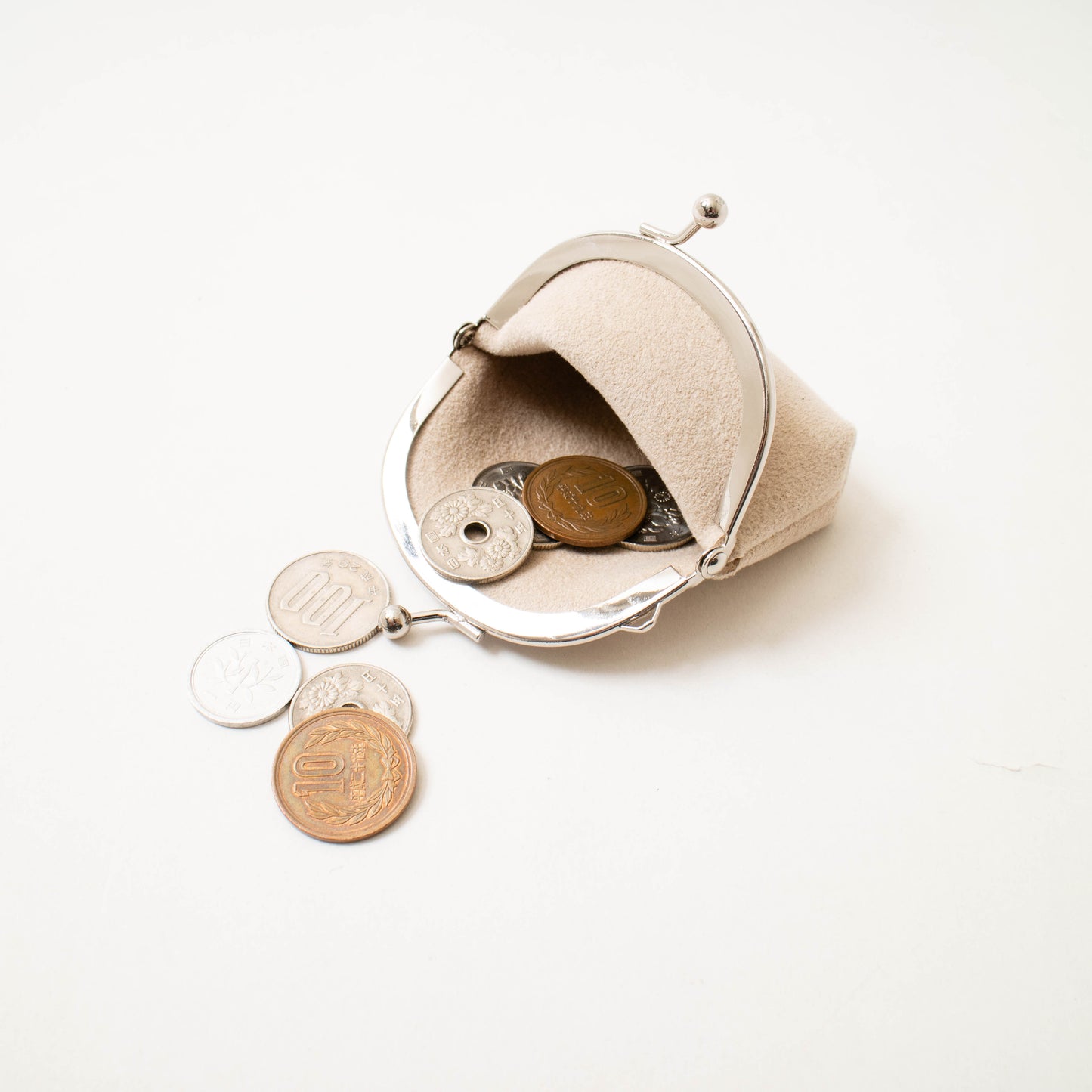 Mini Clasp Purse Beige