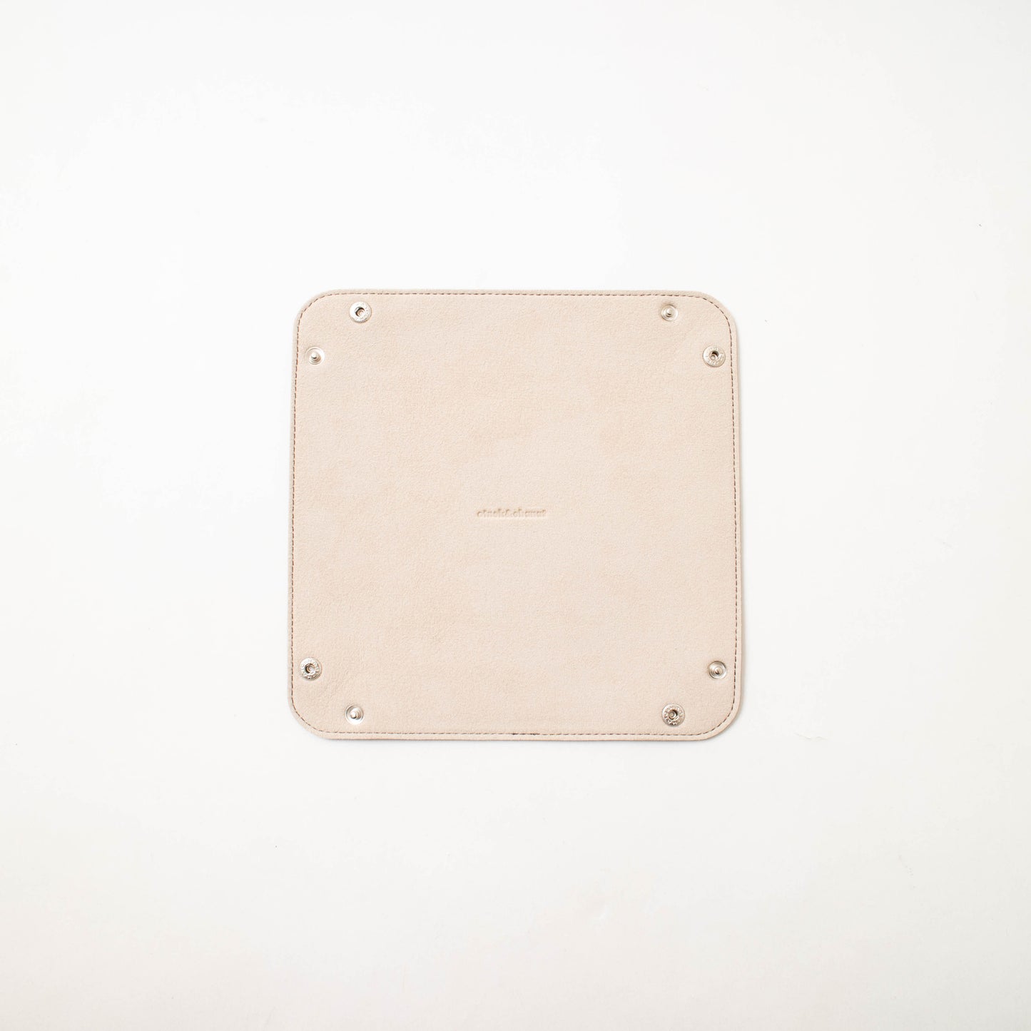 Square Tray Beige×bottlebrown