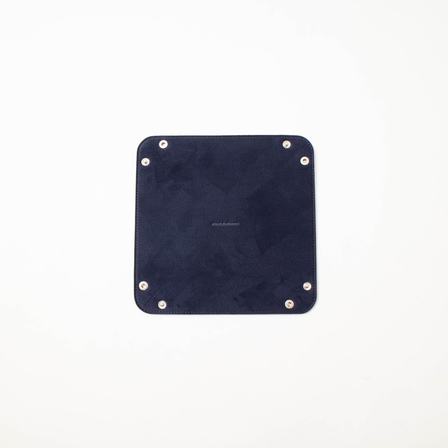 Square Tray navy×bottlebrown