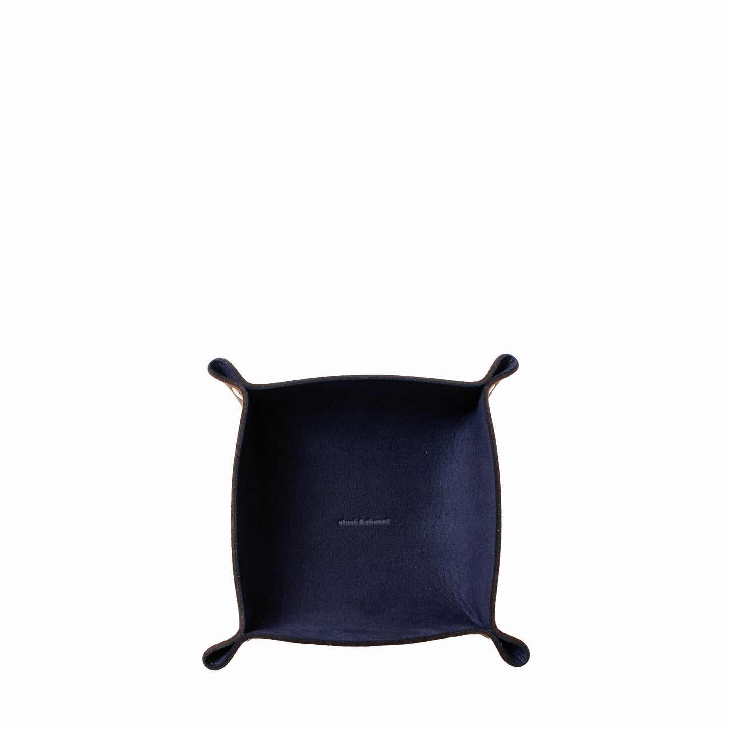 Square Tray navy×bottlebrown