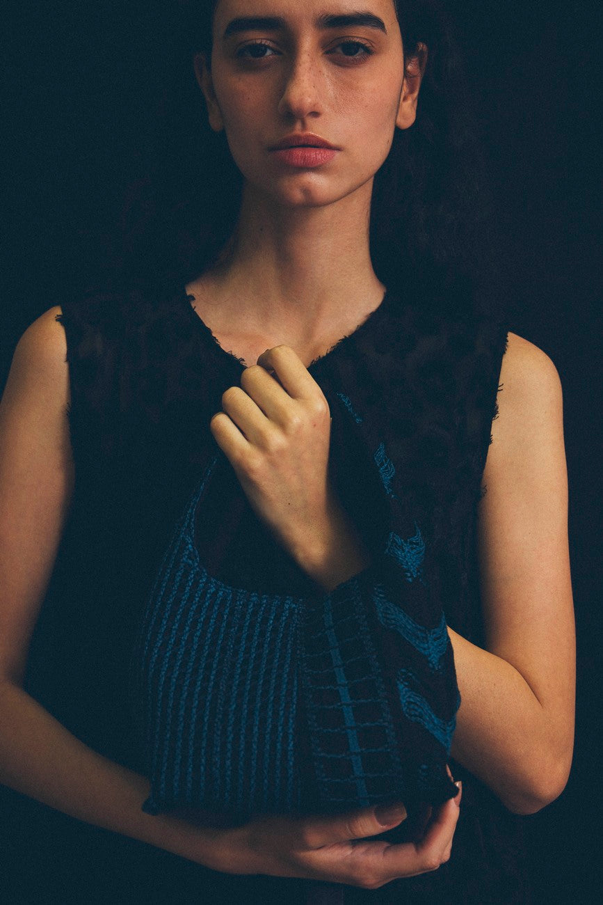 EBONY Collaboration ANNIE -Mix Lace- black × blue