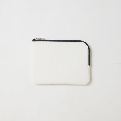 L-shaped zip pouch スモール off white
