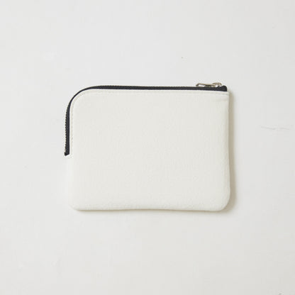L-shaped zip pouch スモール off white