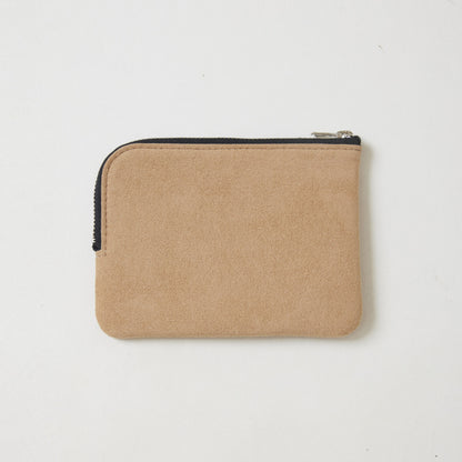 L-shaped zip pouch スモール camel