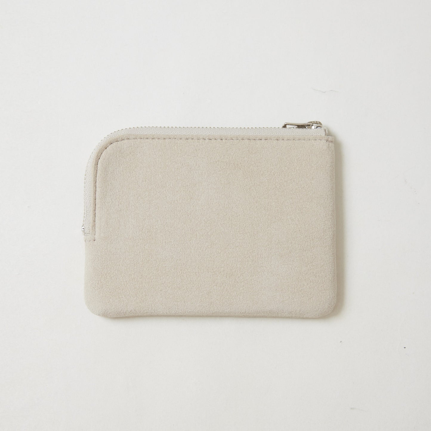 L-shaped zip pouch スモール Beige