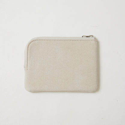 L-shaped zip pouch スモール Beige