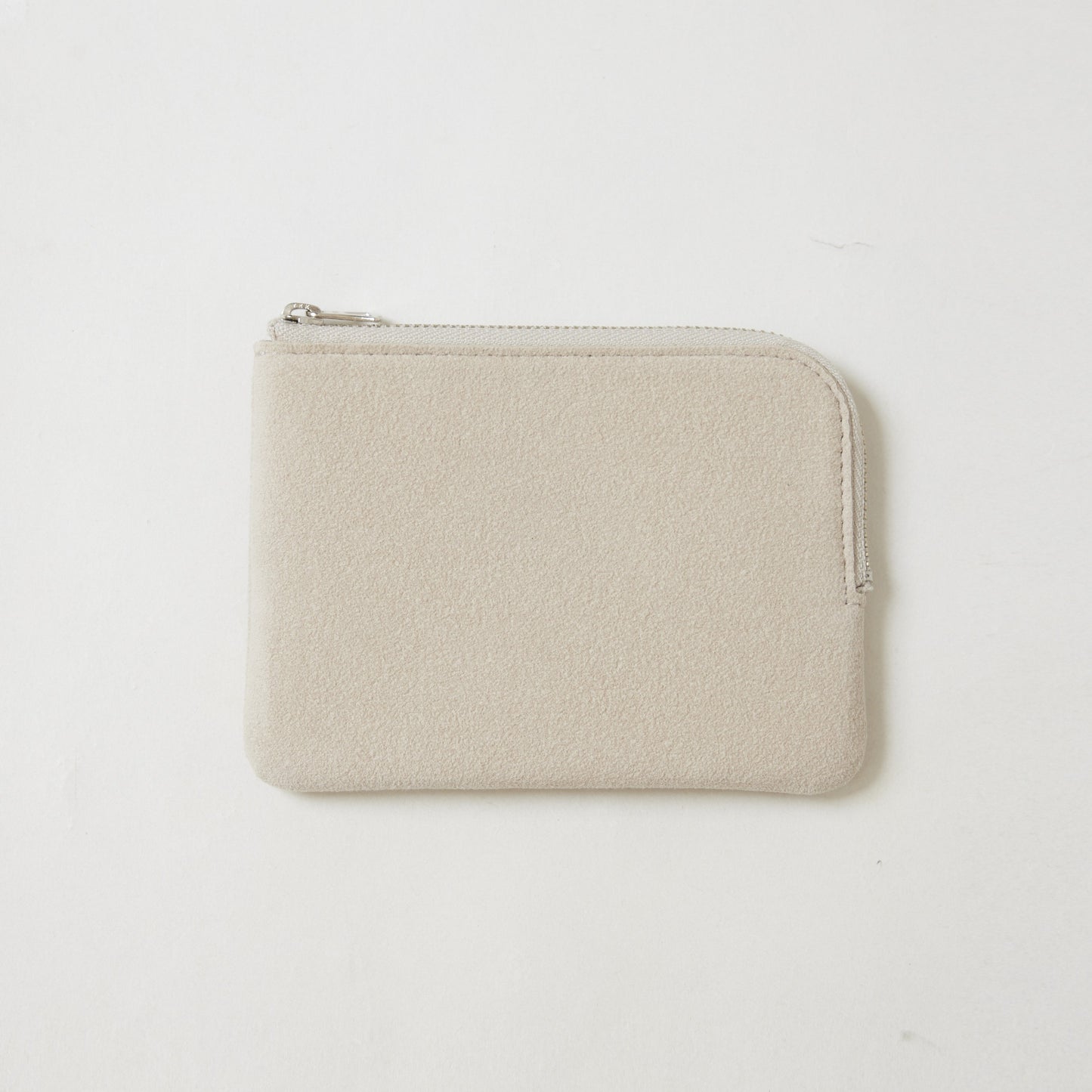 L-shaped zip pouch スモール Beige