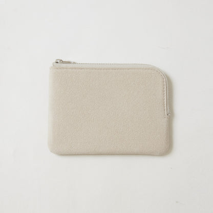L-shaped zip pouch スモール Beige