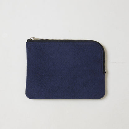 L-shaped zip pouch スモール navy