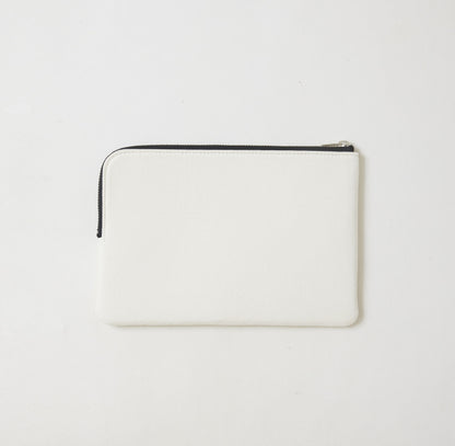 L-shaped zip pouch ミディアム off white