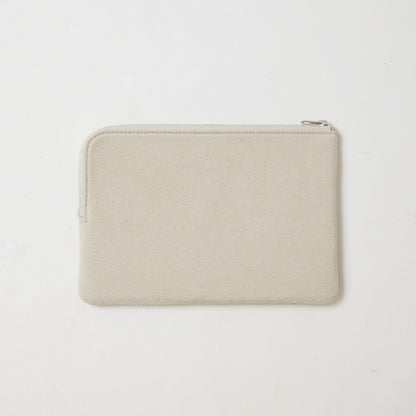 L-shaped zip pouch ミディアム Beige
