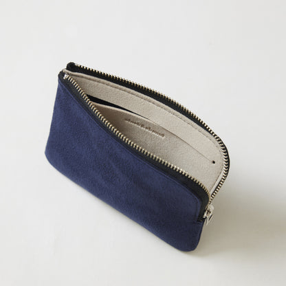 L-shaped zip pouch スモール navy