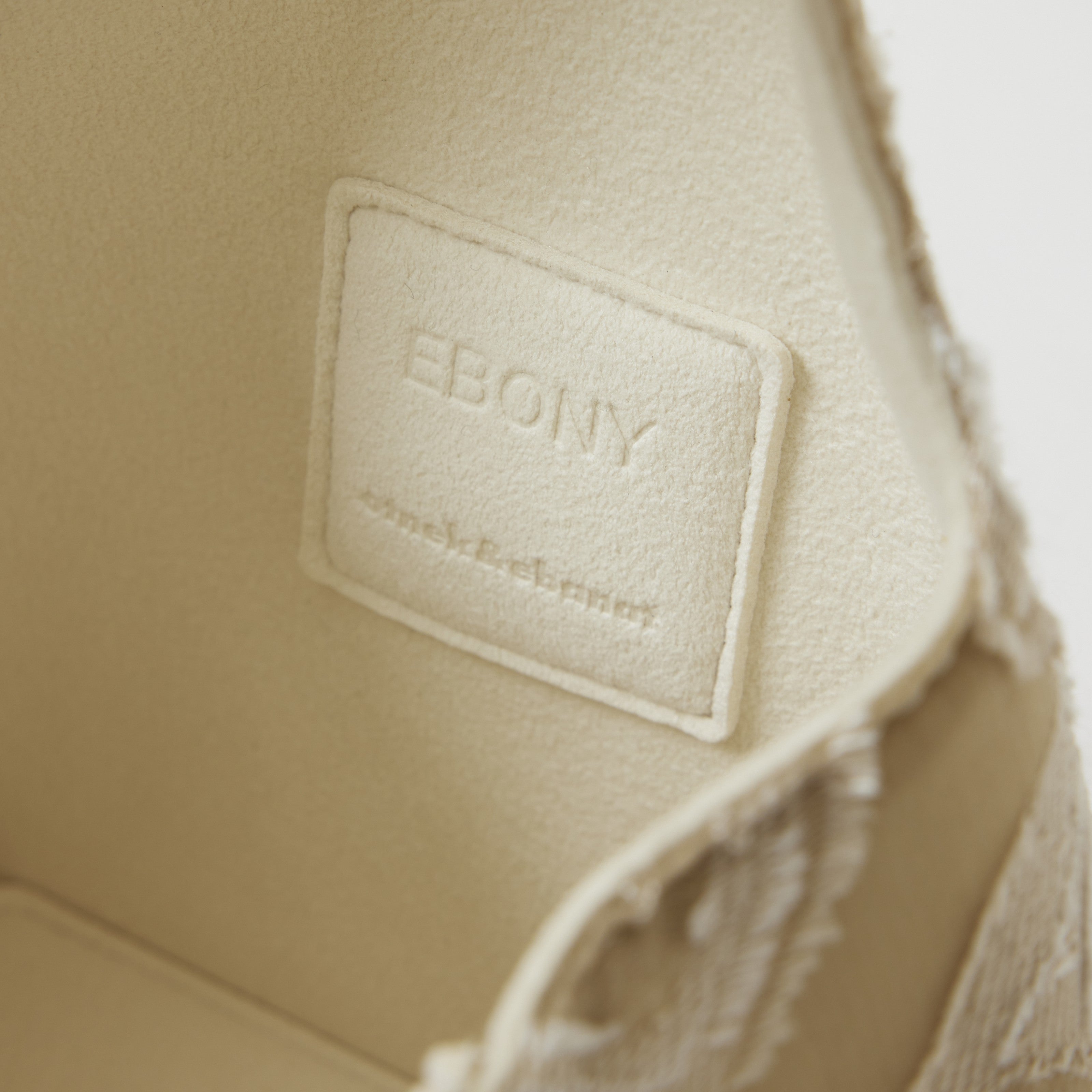 EBONY Collaboration ANNIE -Flower Cut Jacquard- beige × white