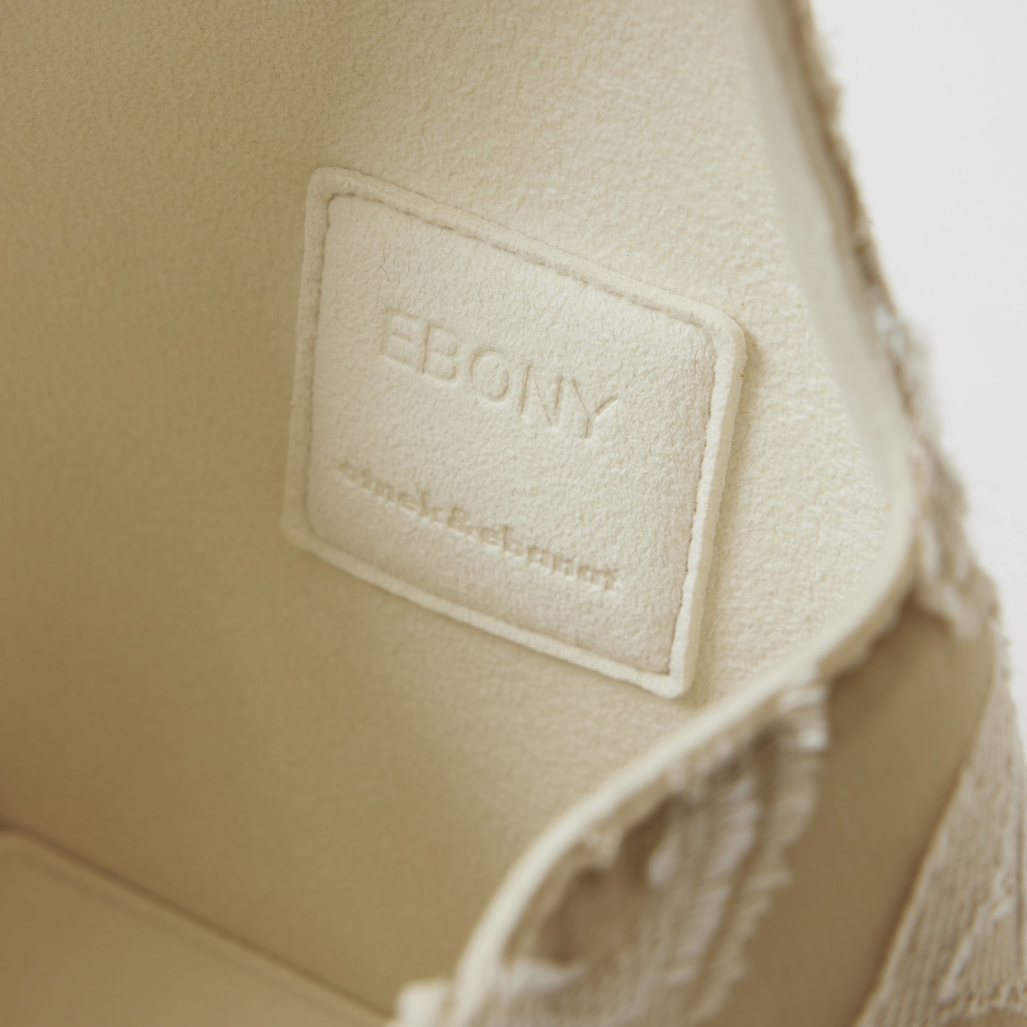 EBONY Collaboration ANNIE -Flower Cut Jacquard- beige × white