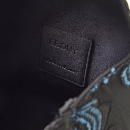 EBONY Collaboration ANNIE -Flower Cut Jacquard- black × blue