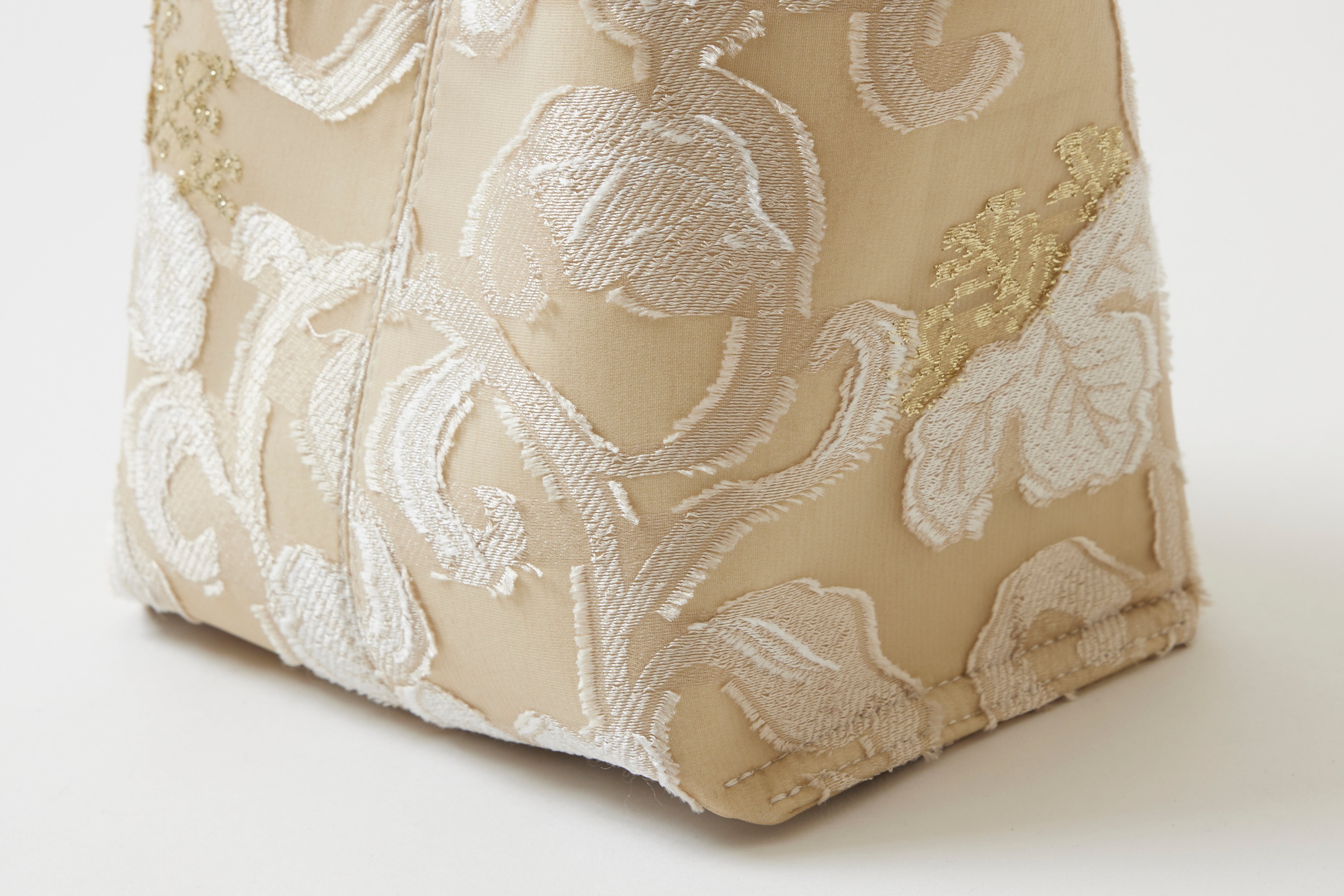 EBONY Collaboration ANNIE -Flower Cut Jacquard- beige × white