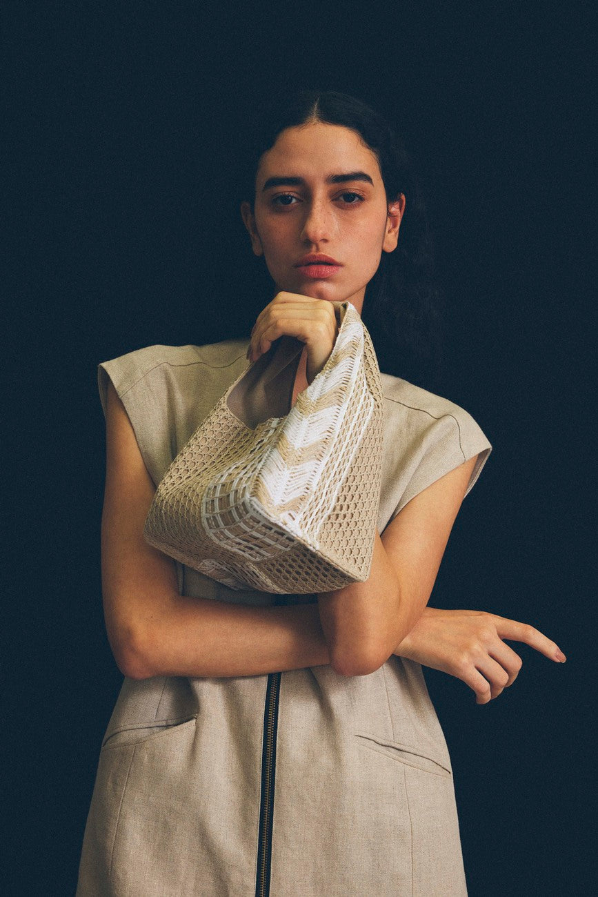 EBONY Collaboration ANNIE -Mix Lace- beige × white