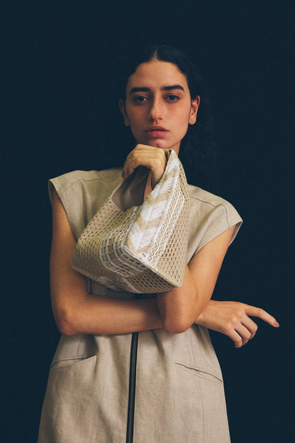 EBONY Collaboration ANNIE -Mix Lace- beige × white