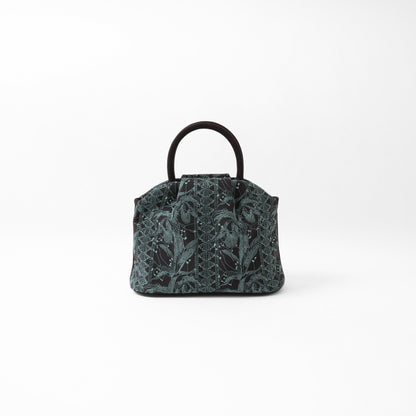 GOULT small Flower Embroidery black × blue