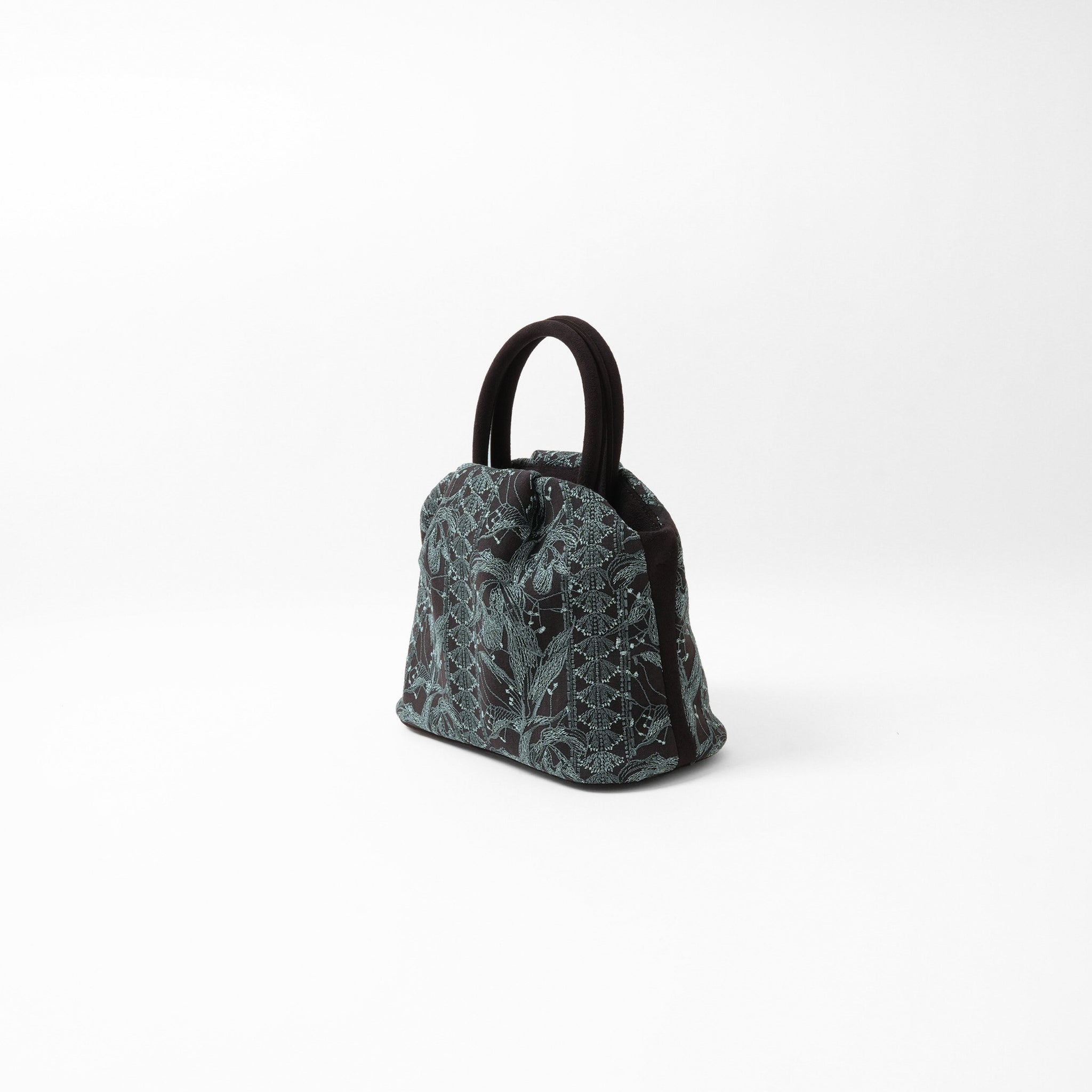 GOULT スモール Flower Embroidery black × blue