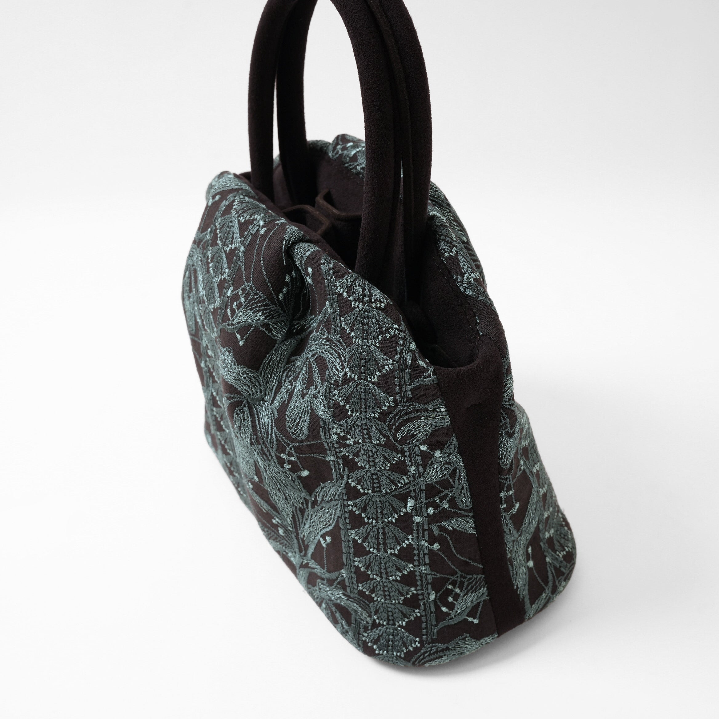 GOULT スモール Flower Embroidery black × blue