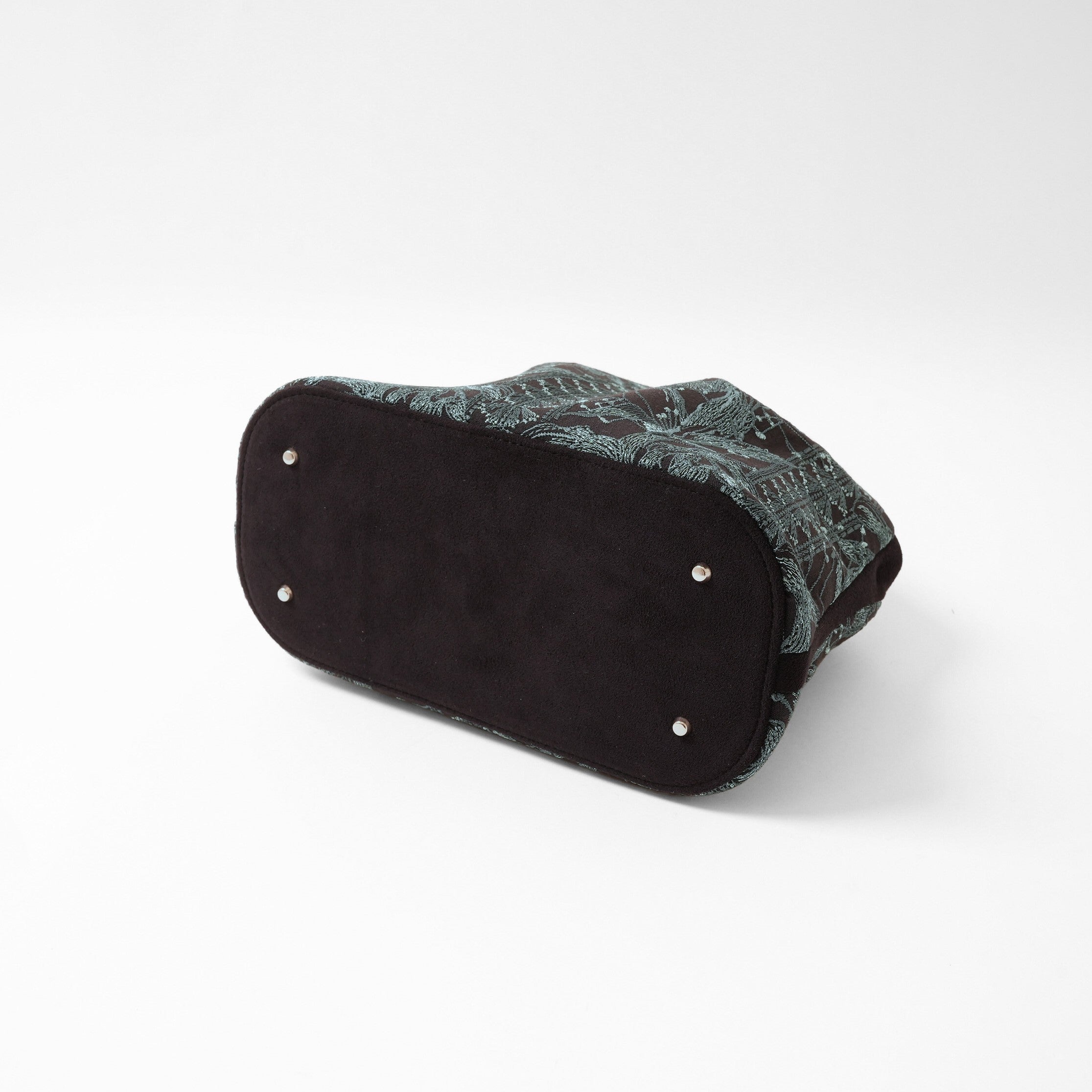 GOULT スモール Flower Embroidery black × blue