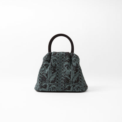 GOULT small Flower Embroidery black × blue