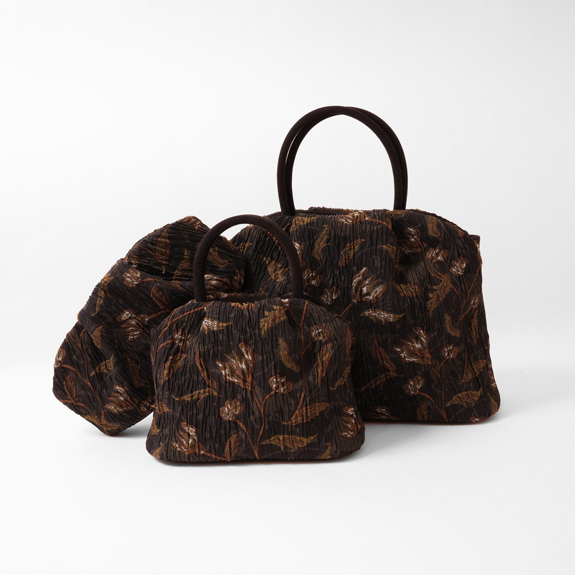 SUNA スモール Layered Motif Jacquard black