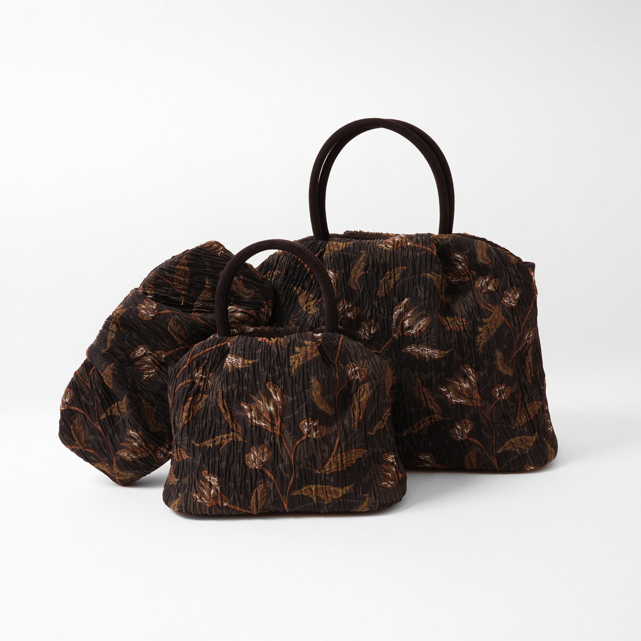 SUNA スモール Layered Motif Jacquard black