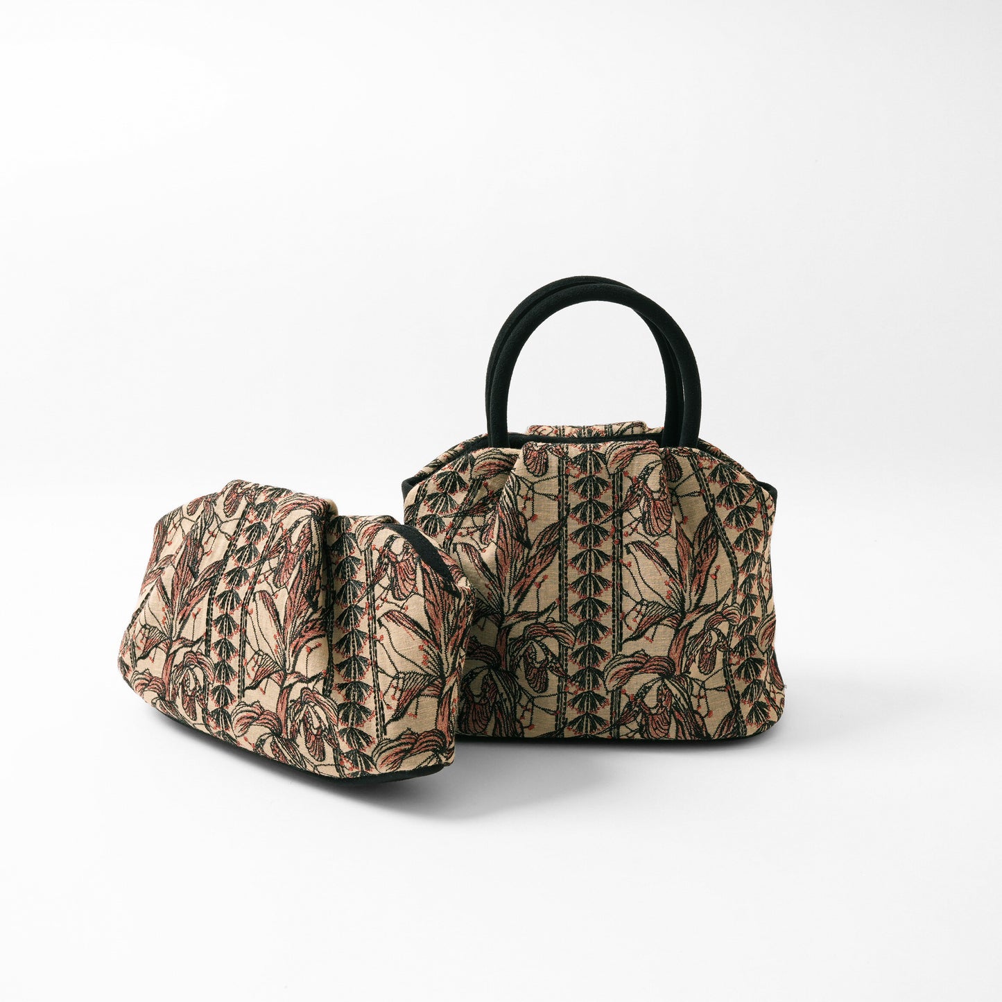 GOULT small Flower Embroidery camel × black