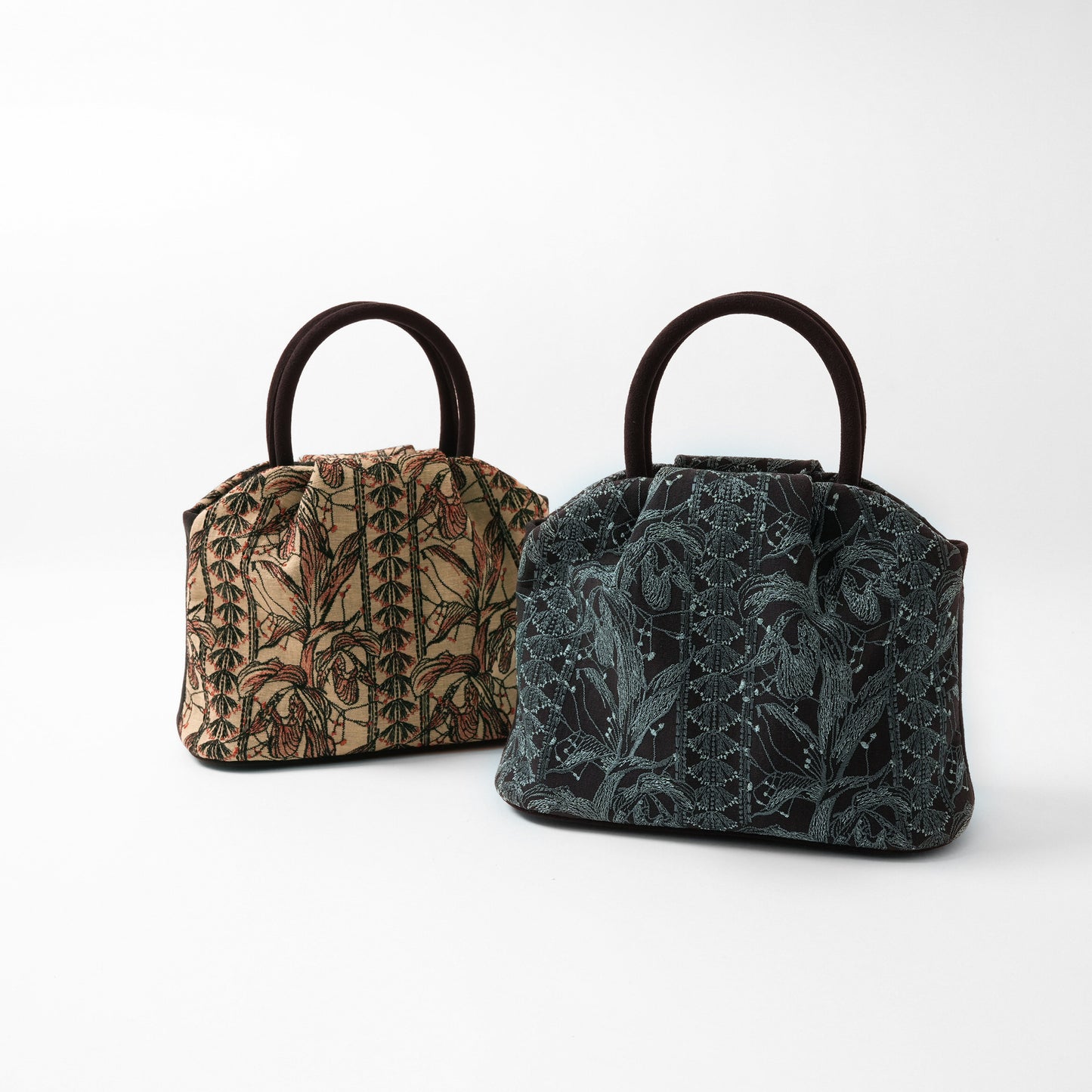 GOULT small Flower Embroidery camel × black