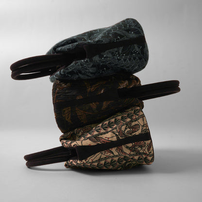 GOULT small Flower Embroidery camel × black