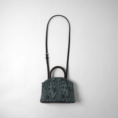 GOULT small Flower Embroidery black × blue