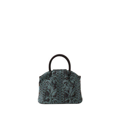 GOULT small Flower Embroidery black × blue