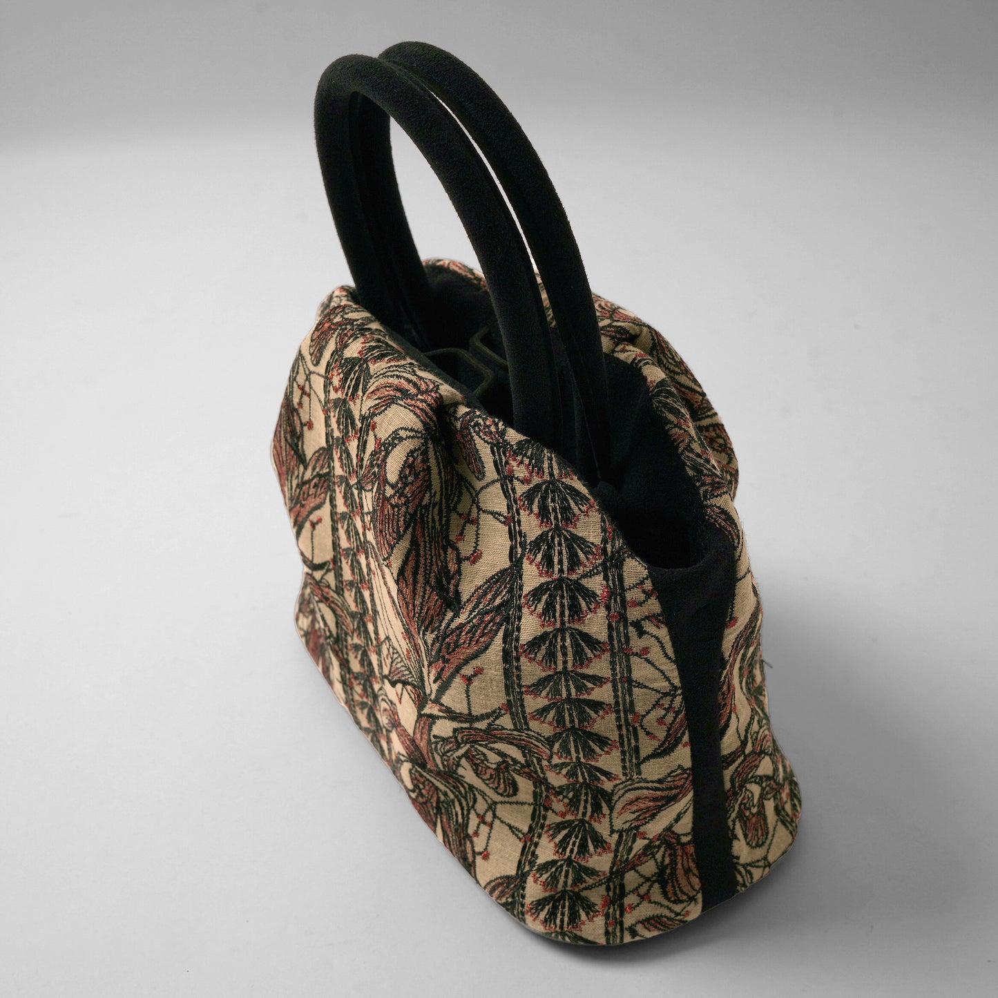 GOULT small Flower Embroidery camel × black