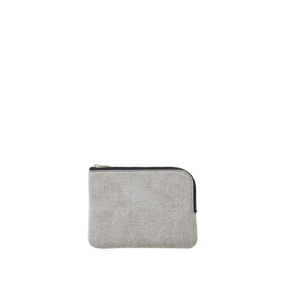 L-shaped zip pouch スモール mixgray
