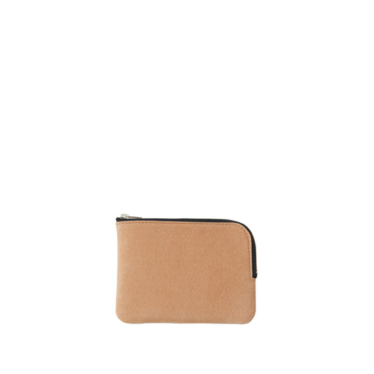 L-shaped zip pouch スモール camel