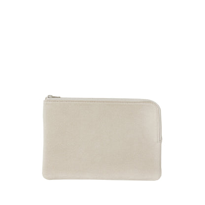 L-shaped zip pouch ミディアム Beige