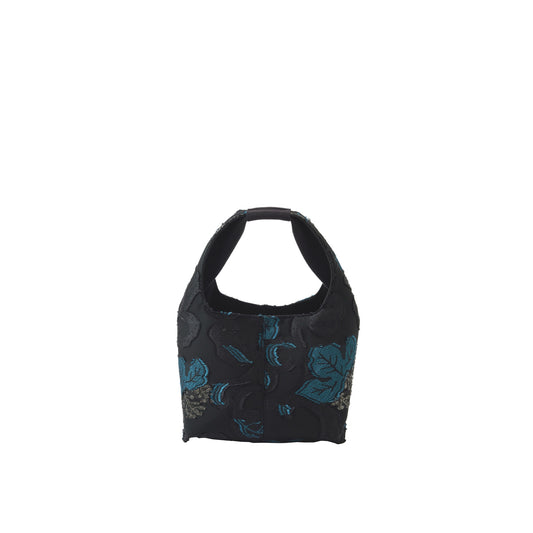 EBONY Collaboration ANNIE -Flower Cut Jacquard- black × blue